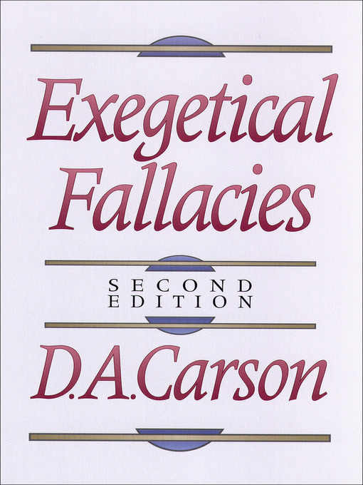 Upplýsingar um Exegetical Fallacies eftir D. A. Carson - Biðlisti